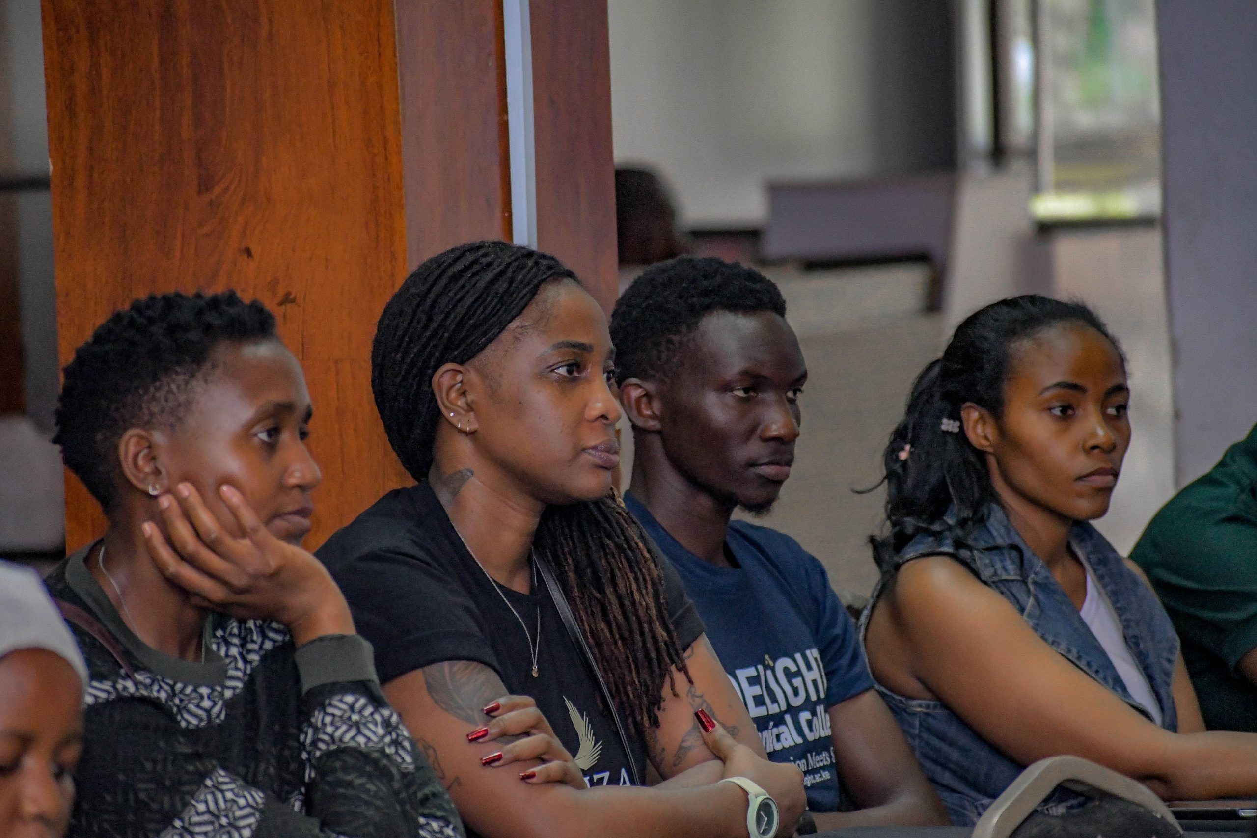 Audience attentively listening during the Tuza panel discussion in Nairobi