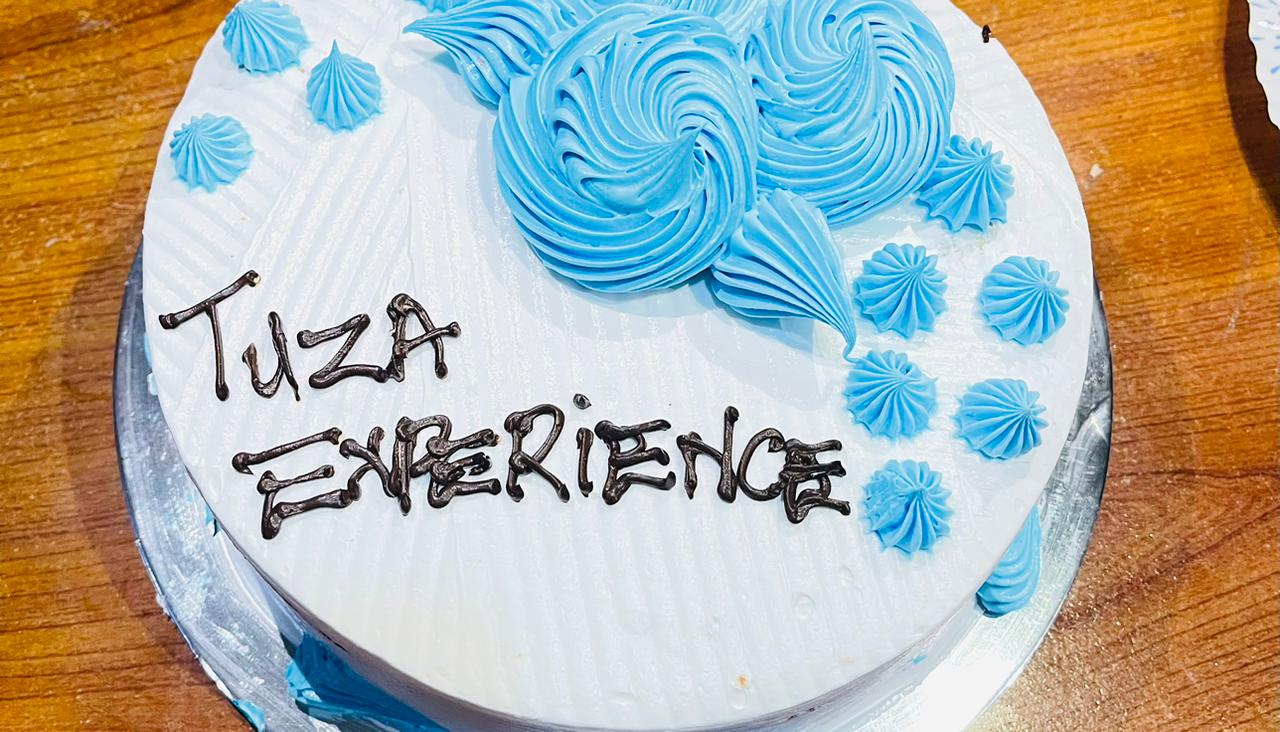 Special cake presented by Amondi Achola and Mary Hope during the Tuza Experience Nairobi event